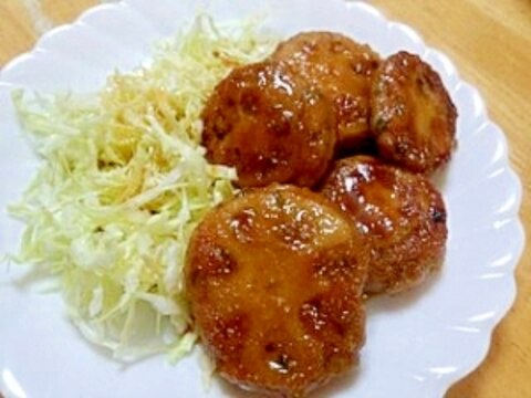 レンコンのはさみ焼き！